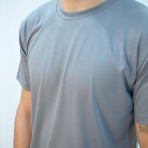 Camiseta Slim PV masculina m. curta, cor cinza claro