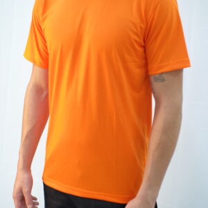 Camiseta Slim PV masculina m. curta, cor tangerina
