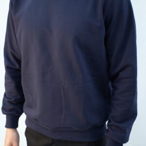 Moletom peluciado gola redonda com ribana na gola, punhos e barra